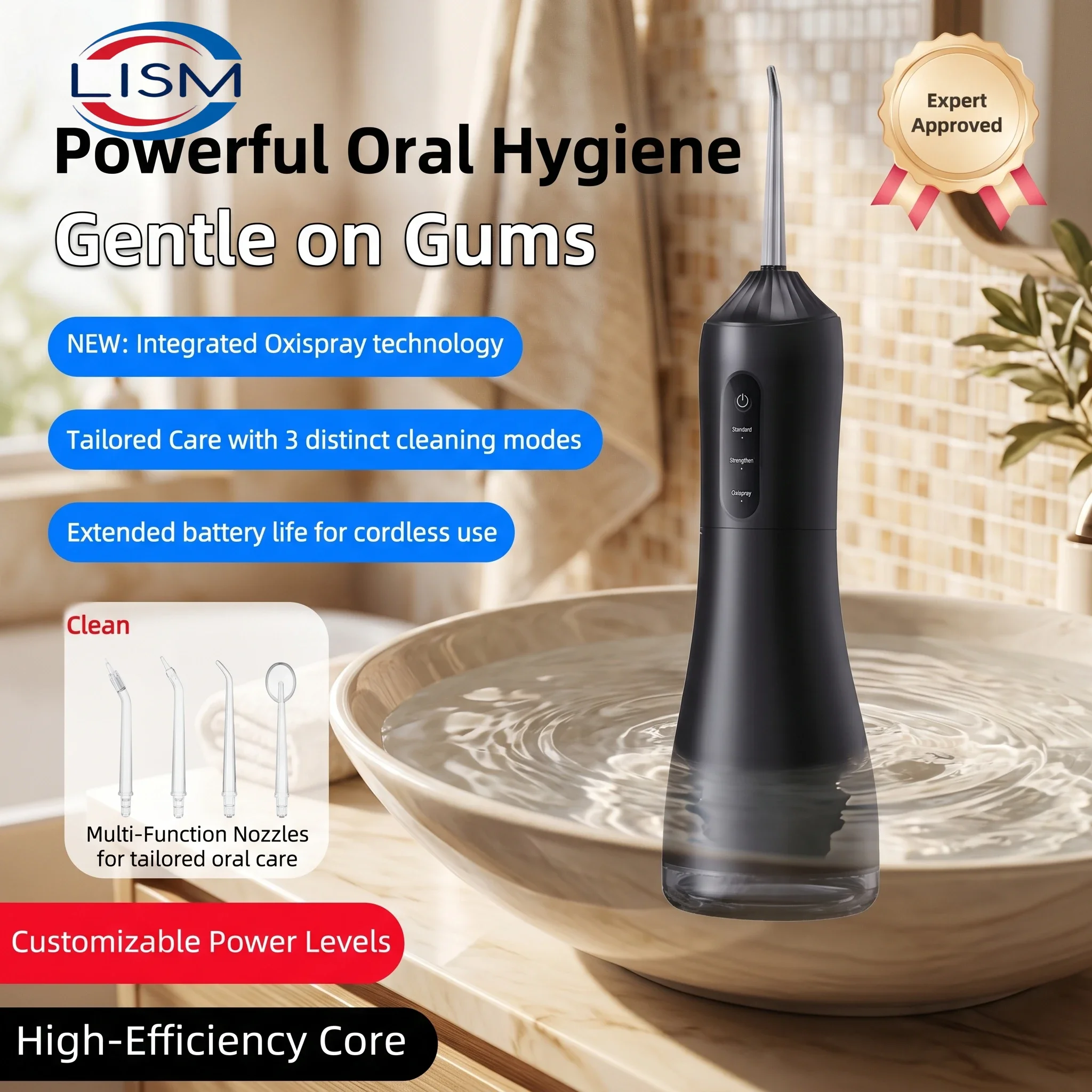 Smart Cordless Oral Irrigator Rechargeable 3 Modes Portable Water Flosser for Braces Care kit ferramentas dental odontología
Smart Cordless Oral Irrigator Rechargeable 3 Modes Portable Water Flosser for Braces Care kit ferramentas dental odontología