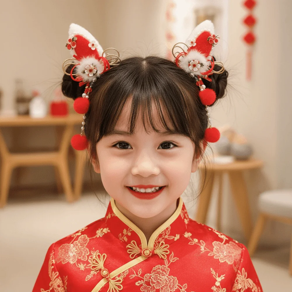 Cheongsam Elegant Traditional Chinese Hair Clip Cute Hair Ball Tassel Hairpin Red Bow New Year Hair Accessory Cosplay Events
Cheongsam Elegant Traditional Chinese Hair Clip Cute Hair Ball Tassel Hairpin Red Bow New Year Hair Accessory Cosplay Events