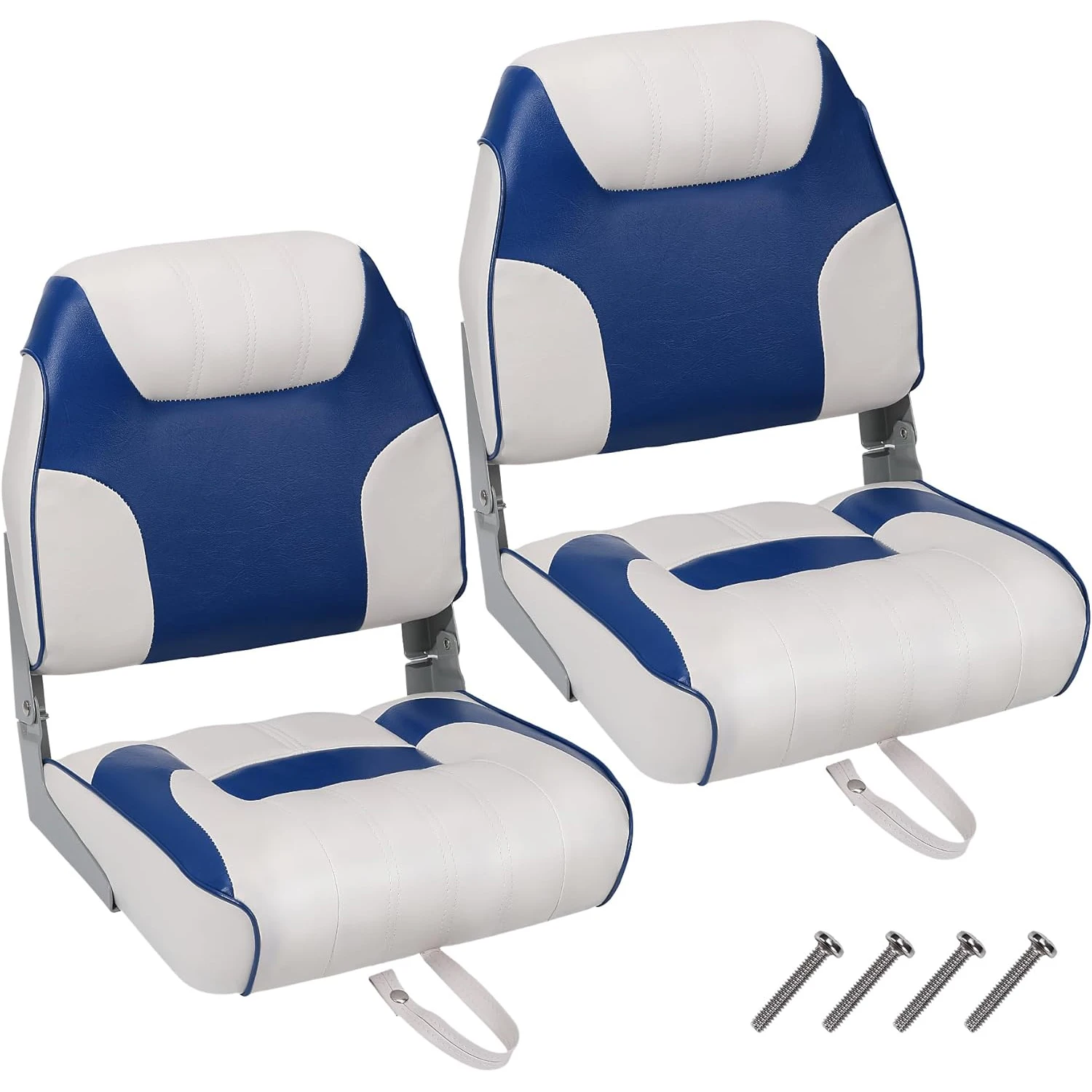 2 Pack Folding Boat Seats Low Back, Fishing Boat Seat with Thickened Sponge Padding, Weather-Resistant Captain Chairs
2 Pack Folding Boat Seats Low Back, Fishing Boat Seat with Thickened Sponge Padding, Weather-Resistant Captain Chairs