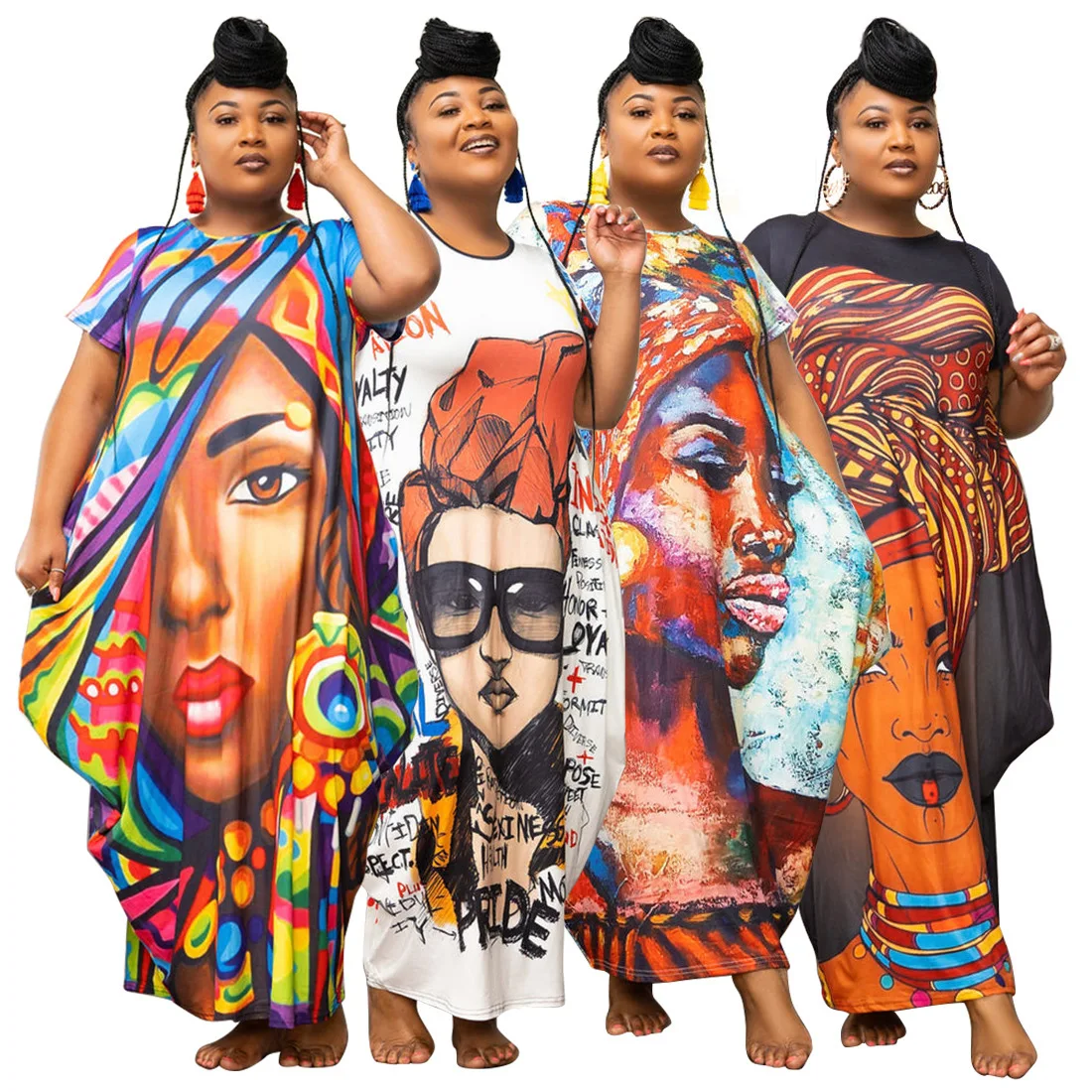 Fashion Loose Plus Size Dress Women's Exquisite Character Print Round Neck High Waist Irregular Dress Party Club Elegant Skirt
Fashion Loose Plus Size Dress Women's Exquisite Character Print Round Neck High Waist Irregular Dress Party Club Elegant Skirt