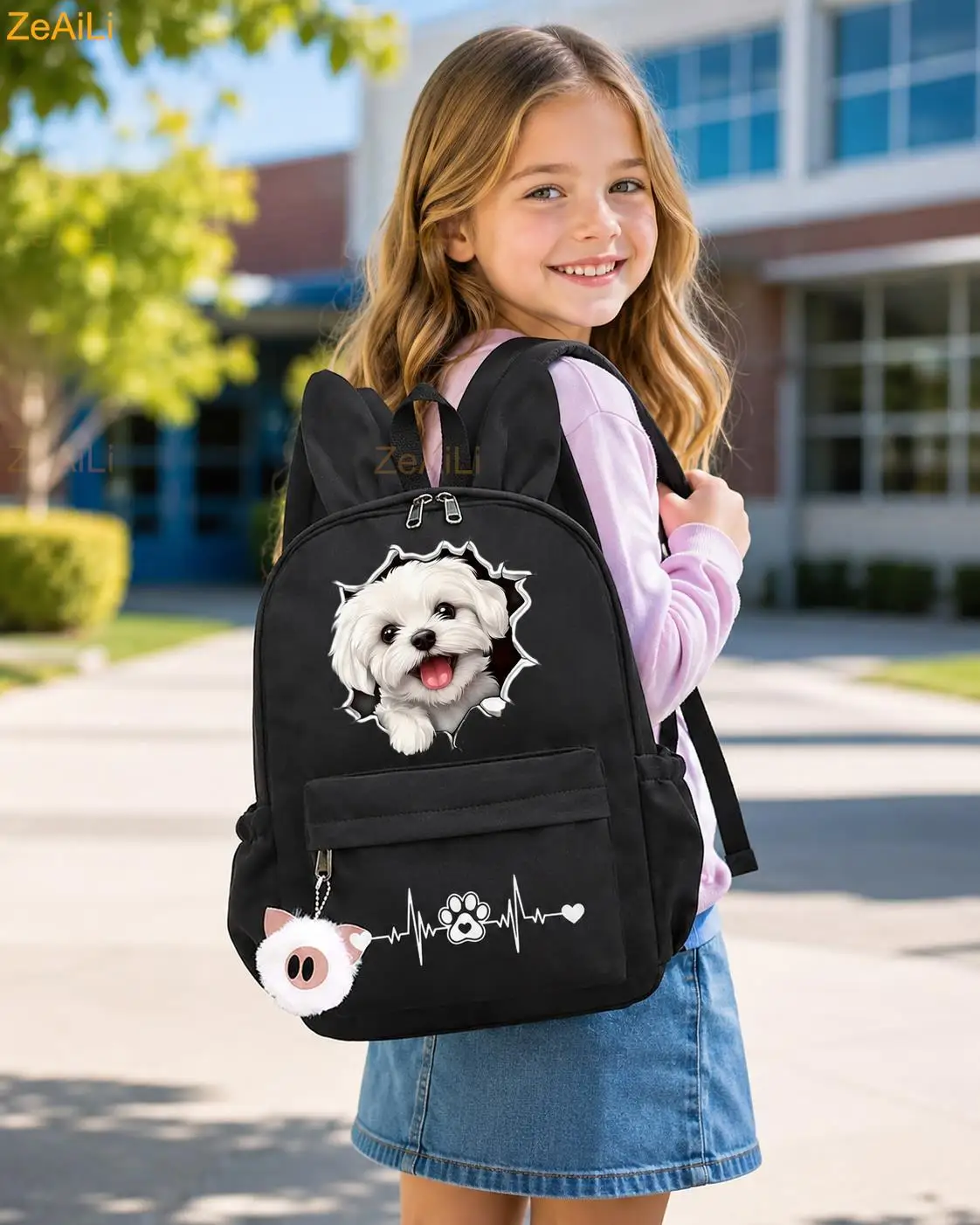 White Puppy Maltese Dog Backpack for Girls Boys Teenager Rucksack Casual School Bags Travel Rabbit Ears Backpacks Mochila
White Puppy Maltese Dog Backpack for Girls Boys Teenager Rucksack Casual School Bags Travel Rabbit Ears Backpacks Mochila