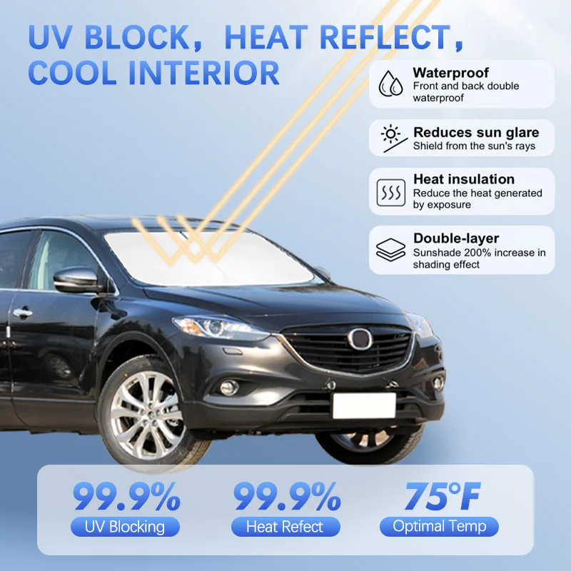 Car Windshield Sun Shade For Mazda CX9 2016-2024 Sunshade Sun Visor Protector Blocks UV Rays Summer Car Accessories
Car Windshield Sun Shade For Mazda CX9 2016-2024 Sunshade Sun Visor Protector Blocks UV Rays Summer Car Accessories