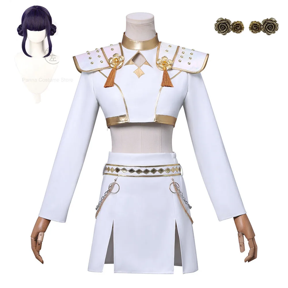 Kpop Zoey Косплей Костюм Женский Белый Комплект Охотники Демонов Зои Костюм Хэллоуин Одежда из искусственной кожи Топы Юбка Головные уборы для шоу
Kpop Zoey Косплей Костюм Женский Белый Комплект Охотники Демонов Зои Костюм Хэллоуин Одежда из искусственной кожи Топы Юбка Головные уборы для шоу