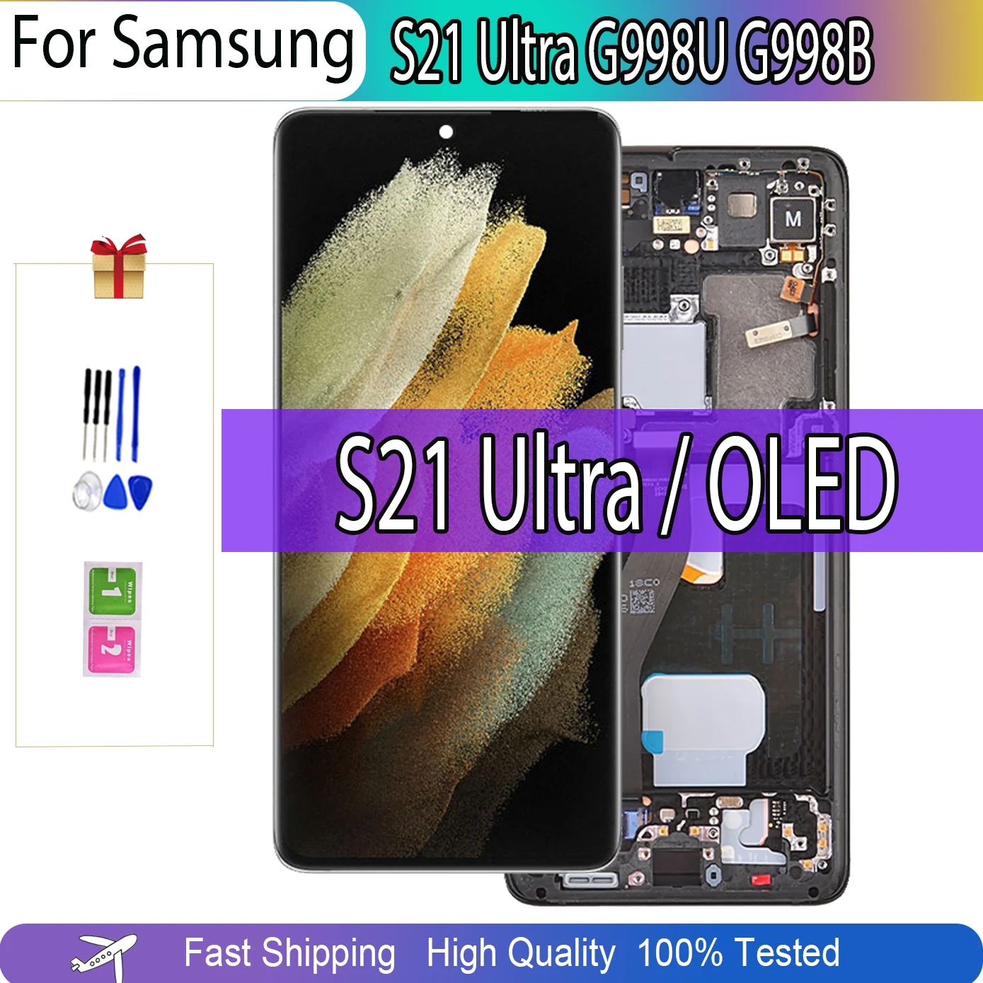 High quality OLED For Samsung S21 Ultra 5G G998U G998B LCD Display Touch Screen S21Ultra Display Digitizer Repair Parts
High quality OLED For Samsung S21 Ultra 5G G998U G998B LCD Display Touch Screen S21Ultra Display Digitizer Repair Parts
