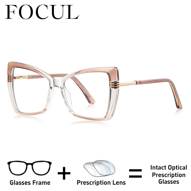 Очки FOCUL Fashion Cat Eye с диоптриями на заказ, фотохромные, с защитой от синего света, мультифокальные и прогрессивные
Очки FOCUL Fashion Cat Eye с диоптриями на заказ, фотохромные, с защитой от синего света, мультифокальные и прогрессивные