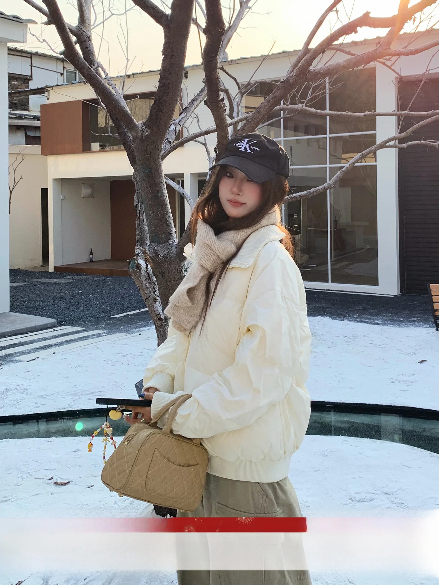 Warm Casual Women's down Jaet Stand Collar Loose Fit Versatile Outerwear for Autumn Winter Faionable Slimming Sle
Warm Casual Women's down Jaet Stand Collar Loose Fit Versatile Outerwear for Autumn Winter Faionable Slimming Sle