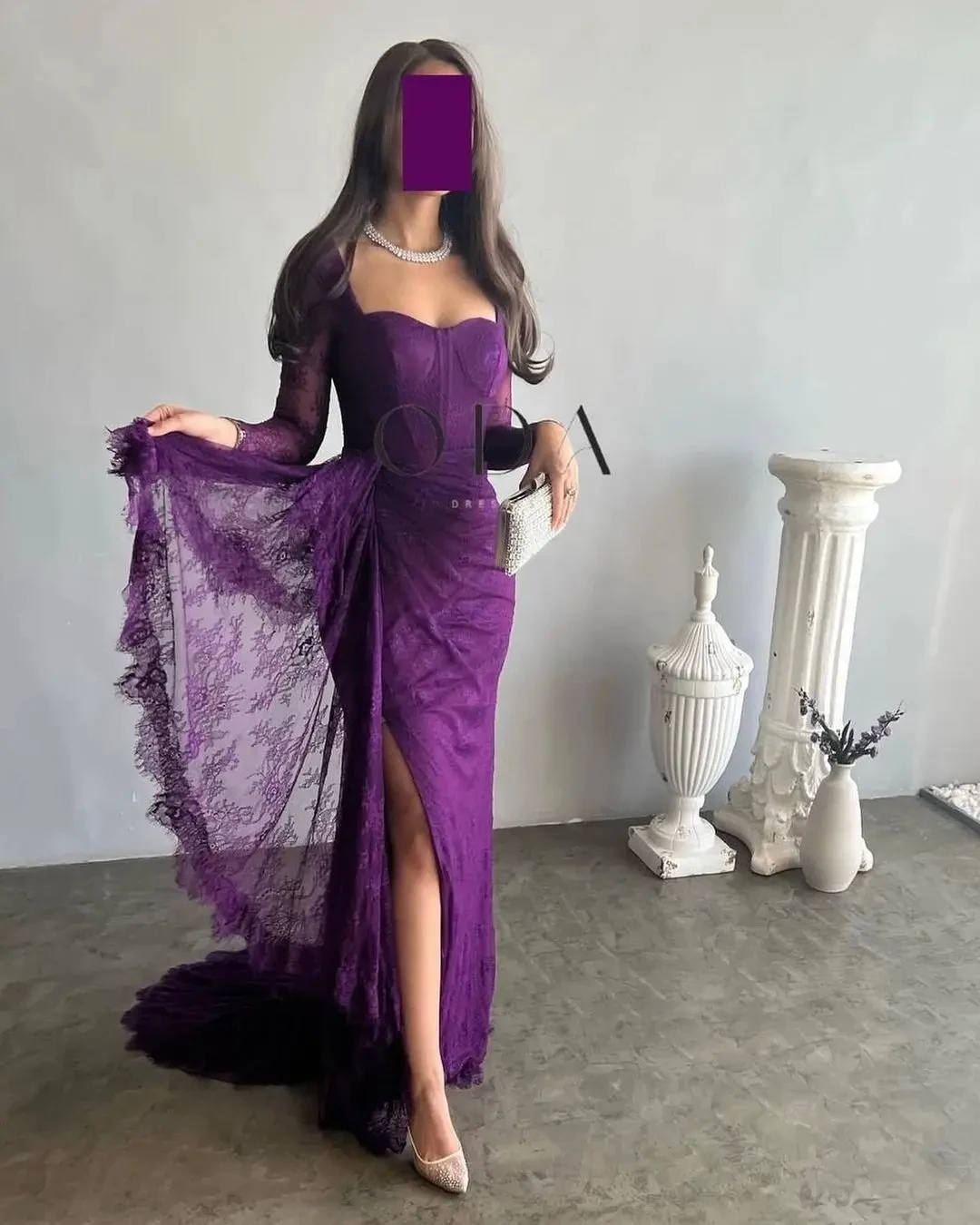Jirocum Luxury Purple Lace Evening Dresses Square Neck Sheer Overlay Mermaid Gown for Gala Prom Party Dresses
Jirocum Luxury Purple Lace Evening Dresses Square Neck Sheer Overlay Mermaid Gown for Gala Prom Party Dresses