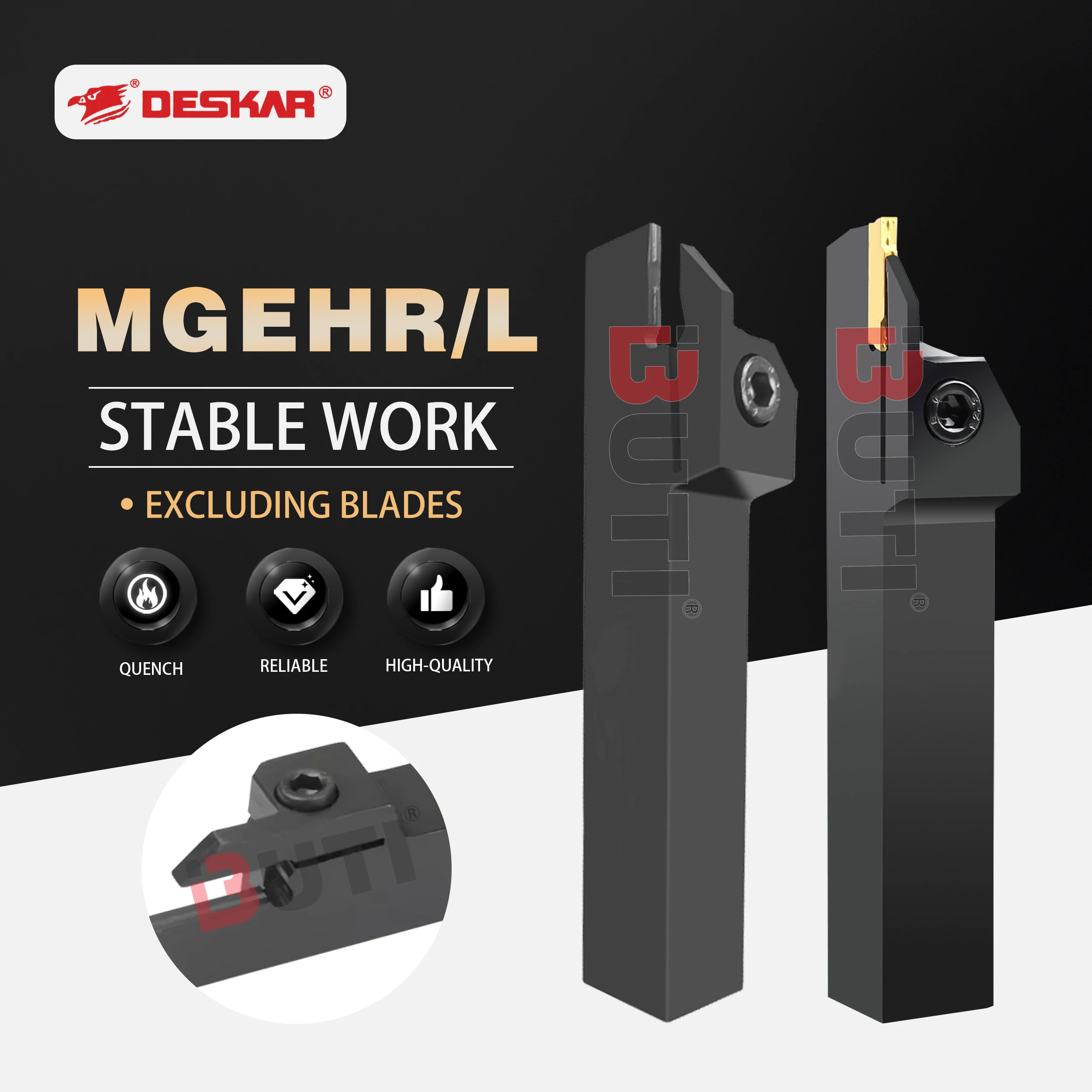 MGEHR/MGEHL1010/1212/1616/2020/2525-1.5/2/2.5/3/4 DESKAR 100% Оригинальный высококачественный токарный инструмент для нарезания канавок наружного диаметра
MGEHR/MGEHL1010/1212/1616/2020/2525-1.5/2/2.5/3/4 DESKAR 100% Оригинальный высококачественный токарный инструмент для нарезания канавок наружного диаметра