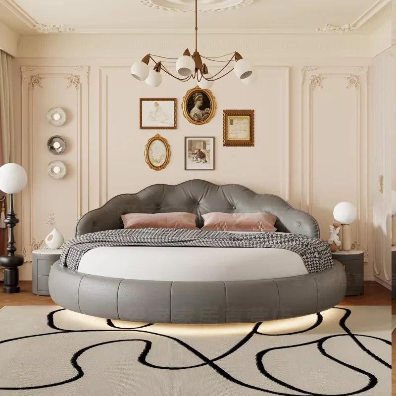 Round Luxury Cute Set Bed Grounded Modern Vintage Household Storage Double Bed Bedroom Solid Wood Cama Matrimonio Furniture Home
Round Luxury Cute Set Bed Grounded Modern Vintage Household Storage Double Bed Bedroom Solid Wood Cama Matrimonio Furniture Home