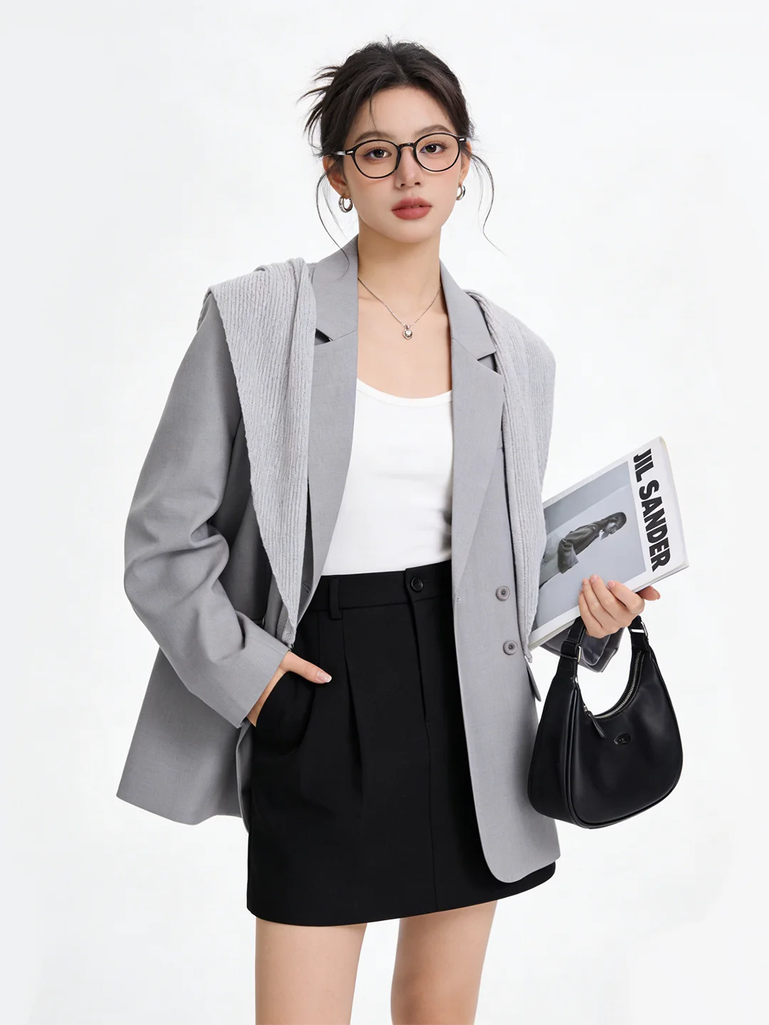 ay Knitted awl Casual Double-Breasted Suit Jaet Korean Sle Stand Fit Ladies' Spring Summer Slimming High-End Feeling
ay Knitted awl Casual Double-Breasted Suit Jaet Korean Sle Stand Fit Ladies' Spring Summer Slimming High-End Feeling