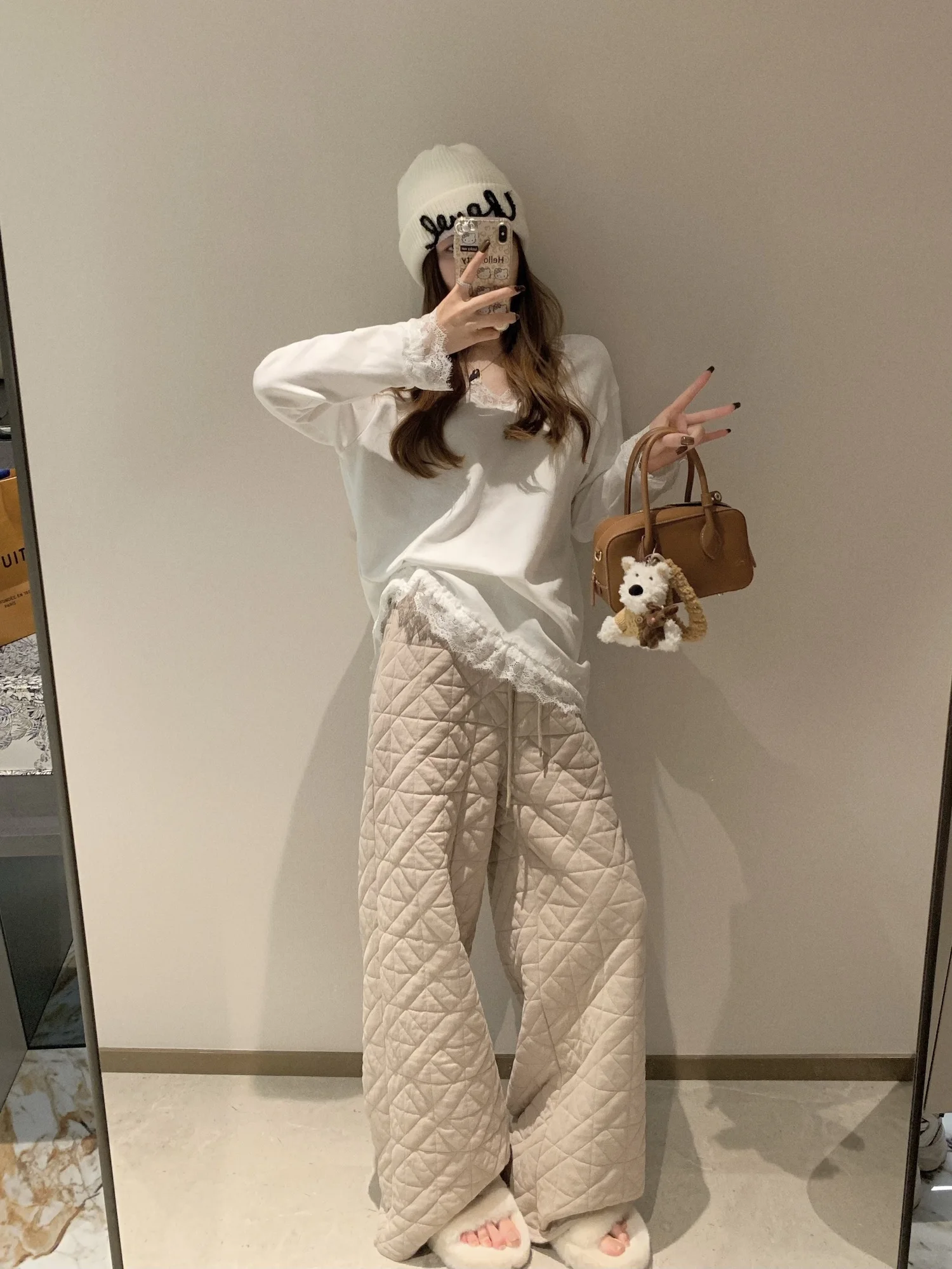 Брюки Linzi Geometric из хлопка, свободные, прямые, повседневные, зимние, с высокой талией, широкие штанины, утепленные флисом, для работы и повседневной носки
Брюки Linzi Geometric из хлопка, свободные, прямые, повседневные, зимние, с высокой талией, широкие штанины, утепленные флисом, для работы и повседневной носки