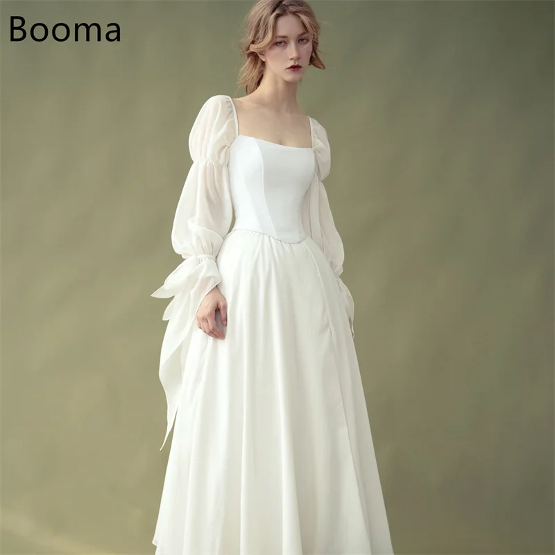 Booma A-Line Long Wedding Dresses Full-Sleeve Corset Ivory Square Neck Elegant Brides Gown Custom Made 2025
Booma A-Line Long Wedding Dresses Full-Sleeve Corset Ivory Square Neck Elegant Brides Gown Custom Made 2025