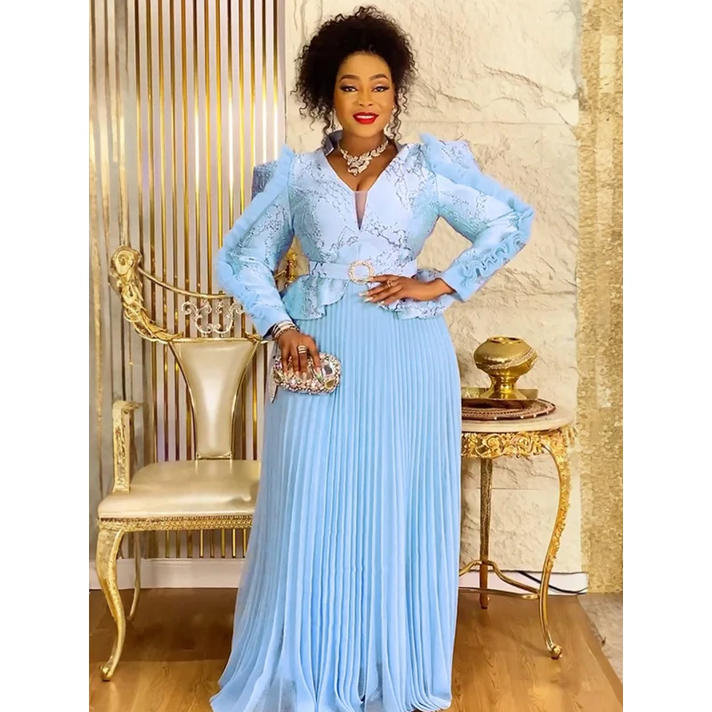 Женское африканское трансграничное элегантное светское французское плиссированное платье с длинными рукавами, платье bubu
Женское африканское трансграничное элегантное светское французское плиссированное платье с длинными рукавами, платье bubu