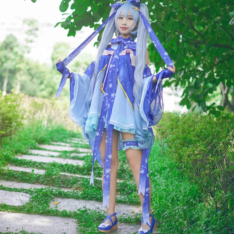 Snow Mikuu Anime Cosplay Full Suit Wig Costume Star and Snow Princess Dress Cos Women Role-Play Props Performance Party
Snow Mikuu Anime Cosplay Full Suit Wig Costume Star and Snow Princess Dress Cos Women Role-Play Props Performance Party