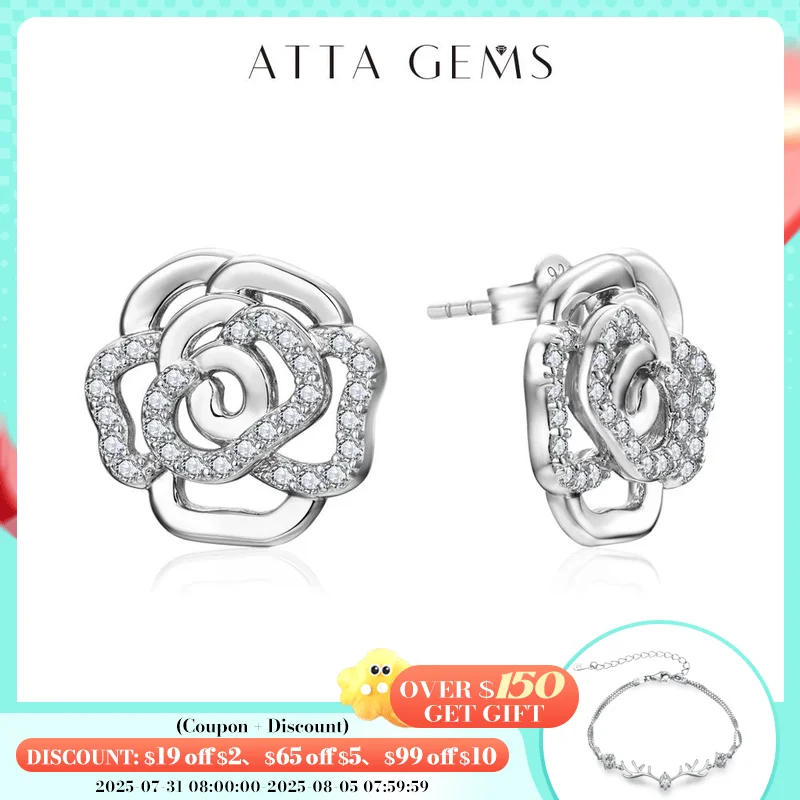 ATTAGEMS New Diamond Moissanite Stud Earrings for Women S925 Silver 18k Gold Plated Orginal Flower Wedding Jewelry Travel Gift
ATTAGEMS New Diamond Moissanite Stud Earrings for Women S925 Silver 18k Gold Plated Orginal Flower Wedding Jewelry Travel Gift