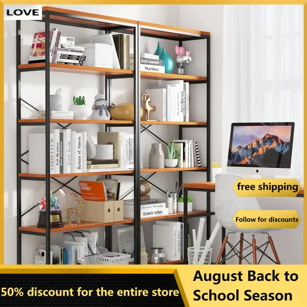 6-Tier Bookshelf,Tall Bookcase Industrial Wood Storage Rack with Open Book Shelves, Vintage Deep Display Rack for Living Room
6-Tier Bookshelf,Tall Bookcase Industrial Wood Storage Rack with Open Book Shelves, Vintage Deep Display Rack for Living Room