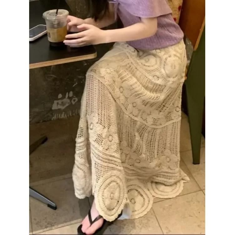 Retro Chic Hollow out Hook Flower Women's Skirt Casual Style Korean Fashion 2026 Summer New Arrival Elegant Versatile
Retro Chic Hollow out Hook Flower Women's Skirt Casual Style Korean Fashion 2026 Summer New Arrival Elegant Versatile