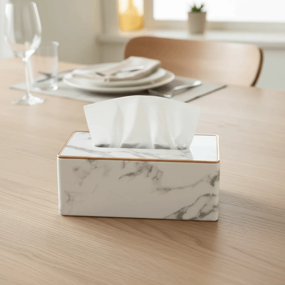 Nordic Style Marble Pattern Tissue Box PU Leather Gold Edge Napkin Paper Storage Box Rectangle Tissue Paper Organizer Restaurant
Nordic Style Marble Pattern Tissue Box PU Leather Gold Edge Napkin Paper Storage Box Rectangle Tissue Paper Organizer Restaurant
