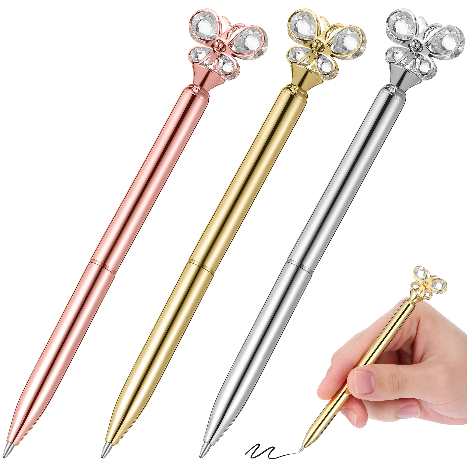 3pcs Metal Butterfly Pens Smooth Writing Colored Rose Student Kids Office Home School Use Ballpoint Writing Tools
3pcs Metal Butterfly Pens Smooth Writing Colored Rose Student Kids Office Home School Use Ballpoint Writing Tools