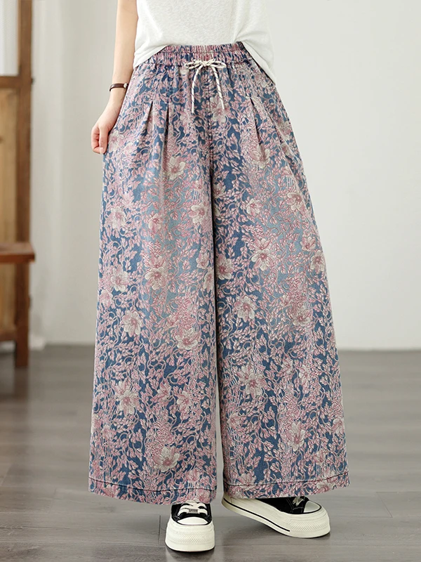 plus Size Casual High Waist Straight Leg Jeans Women's Loose Fit Summer Print Elastic Waist Slimming Wide Leg Pants
plus Size Casual High Waist Straight Leg Jeans Women's Loose Fit Summer Print Elastic Waist Slimming Wide Leg Pants