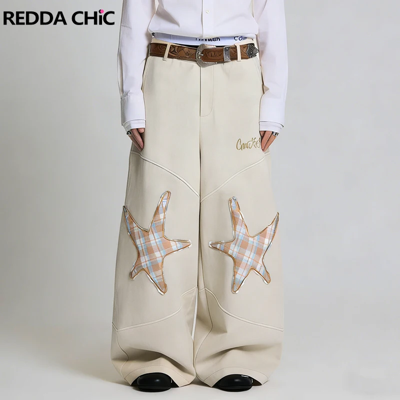 REDDACHIC Plaid Star Baggy Jeans Men Letter Pockets Light Wash Straight Loose Patchwork Wide Leg Pants Casual School Streetwear
REDDACHIC Plaid Star Baggy Jeans Men Letter Pockets Light Wash Straight Loose Patchwork Wide Leg Pants Casual School Streetwear