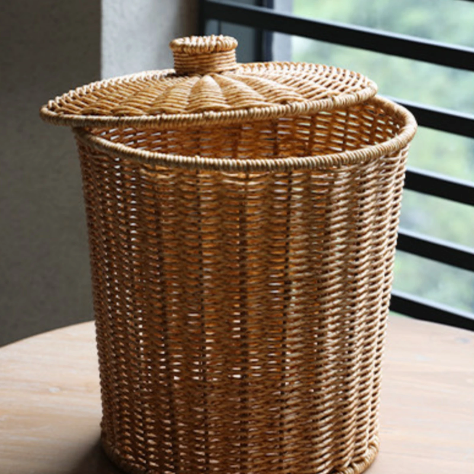 Wicker Storage Basket with Lid Natural Brown Rattan Storage Basket Household Organizer Sturdy Rustic Charm
Wicker Storage Basket with Lid Natural Brown Rattan Storage Basket Household Organizer Sturdy Rustic Charm