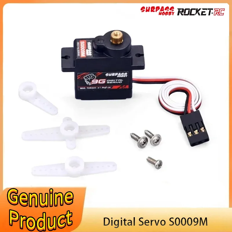 SURPASS Hobby S0009M 9g Metal Gear 1.4KG Digital Servo for RC Fixed-Wing Airplane Robot Car Boat Duct Plane
SURPASS Hobby S0009M 9g Metal Gear 1.4KG Digital Servo for RC Fixed-Wing Airplane Robot Car Boat Duct Plane