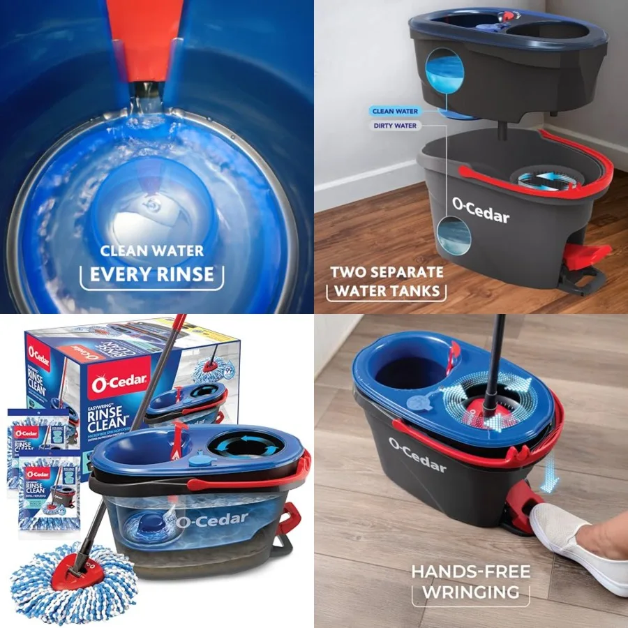 RinseClean Spin Mop Bucket System + 2 Extra Mop Heads Clean with Water Removes 99 of Bacteria
RinseClean Spin Mop Bucket System + 2 Extra Mop Heads Clean with Water Removes 99 of Bacteria