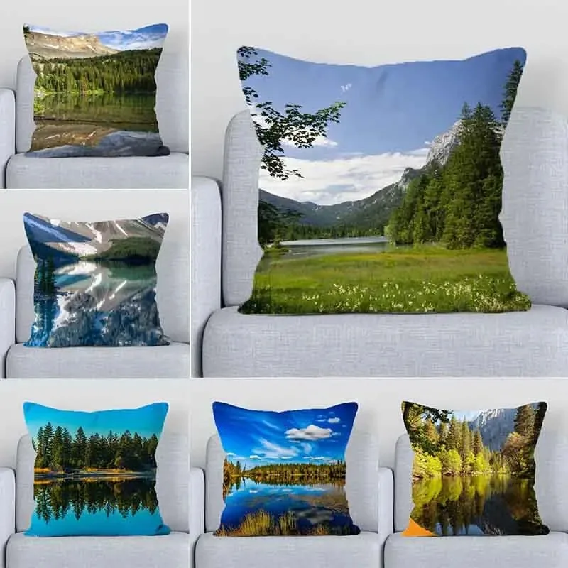 Office Sofa Luxury Cushion Cover Natural Scenery Forest Lake Pattern Home Decoration Pillow Cover
Office Sofa Luxury Cushion Cover Natural Scenery Forest Lake Pattern Home Decoration Pillow Cover