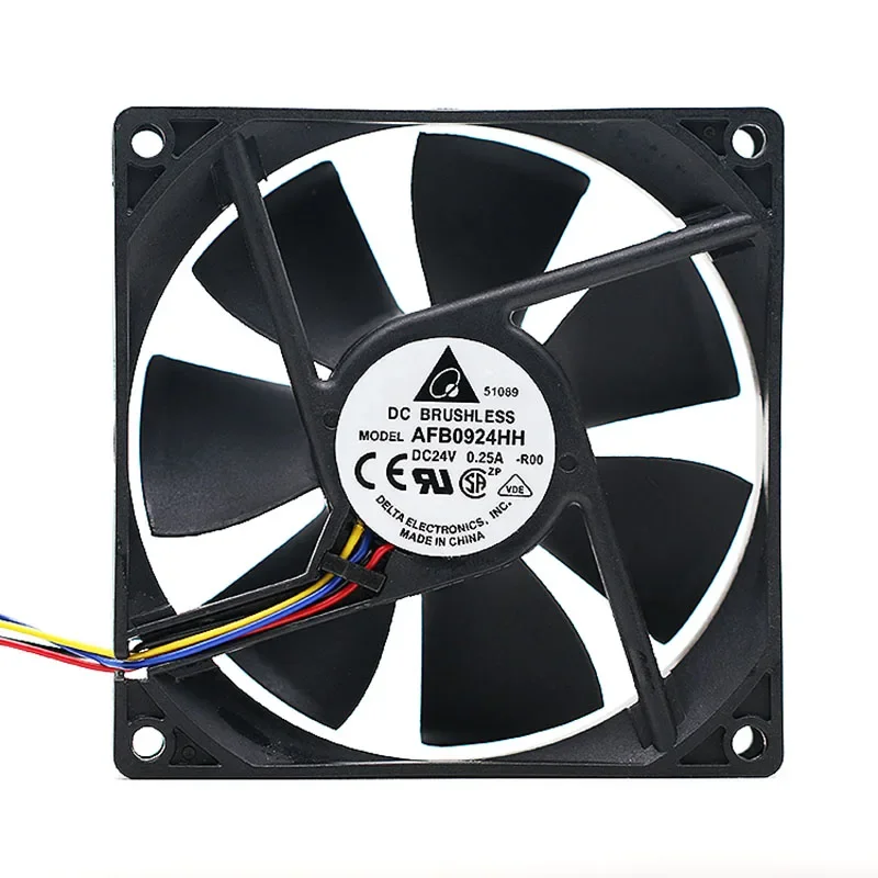 Delta Electronics AFB0924HH R00 DC 24V 0.25A 92x92x25mm 4-Wire Server Cooling Fan
Delta Electronics AFB0924HH R00 DC 24V 0.25A 92x92x25mm 4-Wire Server Cooling Fan