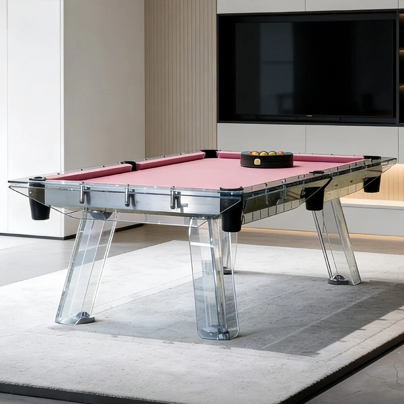 Household pool table Transparent crystal tempered glass acrylic American black eight high-end pool table
Household pool table Transparent crystal tempered glass acrylic American black eight high-end pool table