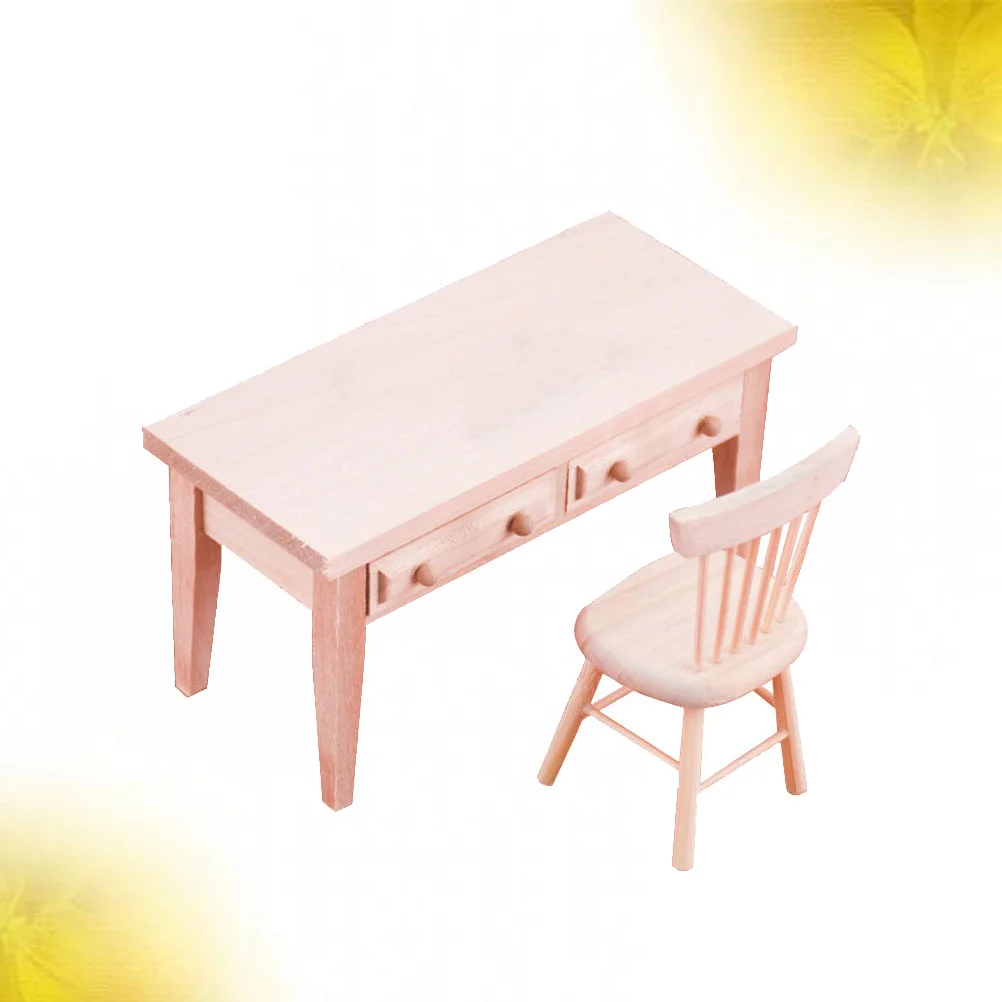 Miniature Desk Figurines House Small Furniture Chair Wooden Table Ornament
Miniature Desk Figurines House Small Furniture Chair Wooden Table Ornament