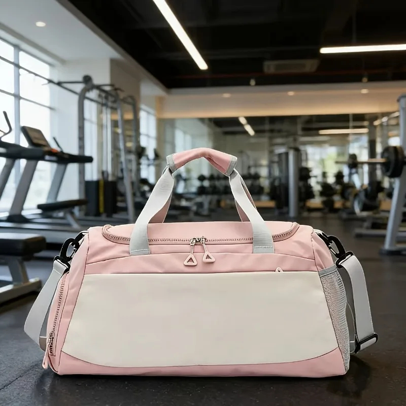1pcs Foldable Polyester Fitness Bag Double Zipper Front Pocket Dry Wet Separation Handbag For Student Daily Travel Workout Use
1pcs Foldable Polyester Fitness Bag Double Zipper Front Pocket Dry Wet Separation Handbag For Student Daily Travel Workout Use