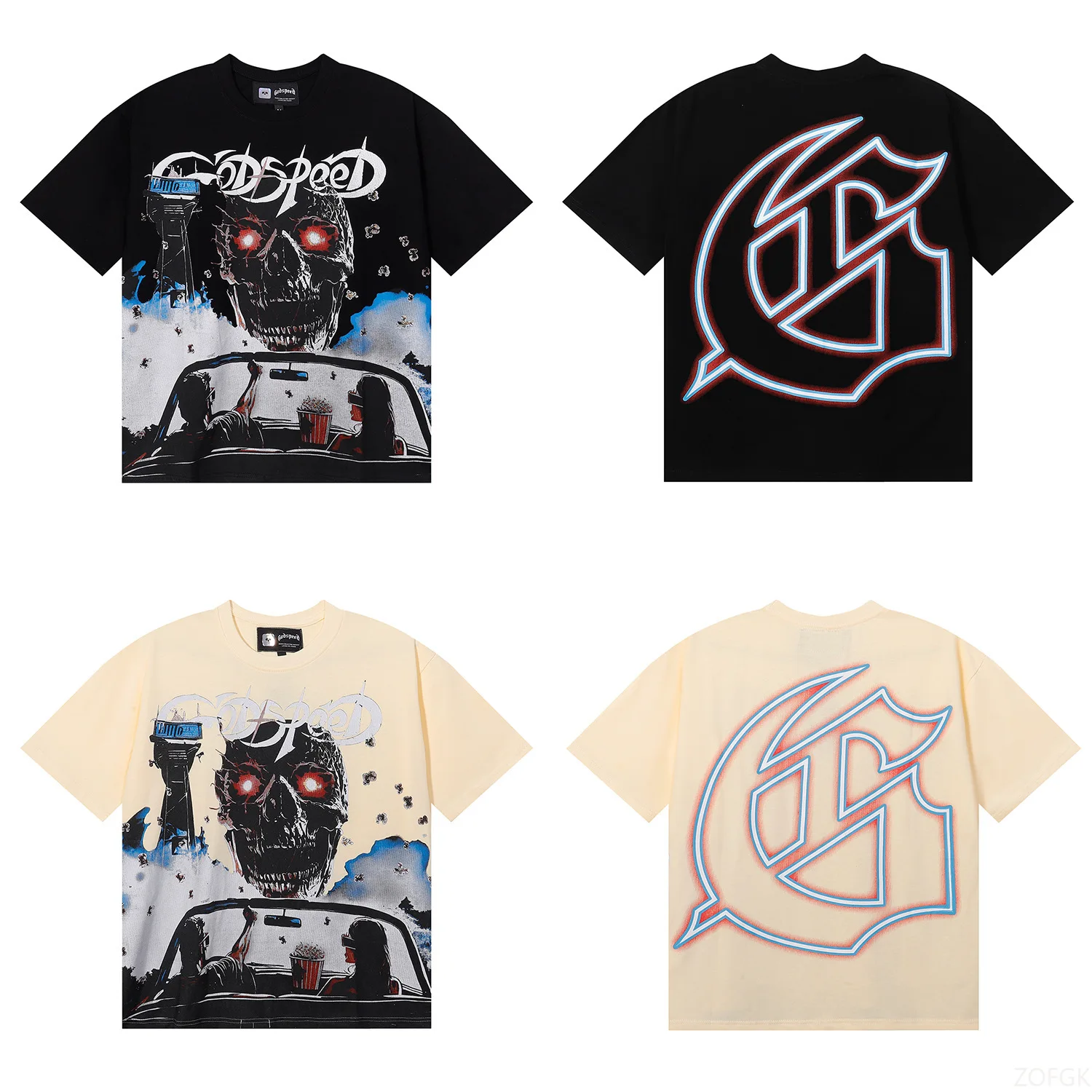 High Quality Casual Short Sleeved T-shirt with Godspeed Driving 3D Movie Skull Print
High Quality Casual Short Sleeved T-shirt with Godspeed Driving 3D Movie Skull Print