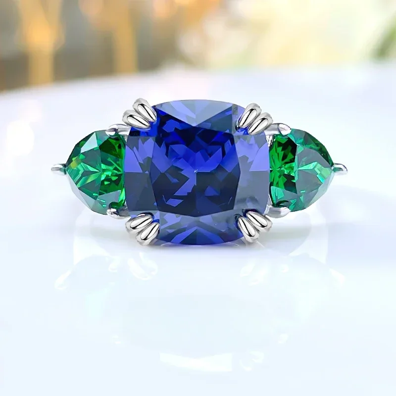 100% 925 Sterling Silver Blue Diamond Ring Women's High Carbon Diamond Design Versatile Wedding Jewelry Wholesale
100% 925 Sterling Silver Blue Diamond Ring Women's High Carbon Diamond Design Versatile Wedding Jewelry Wholesale