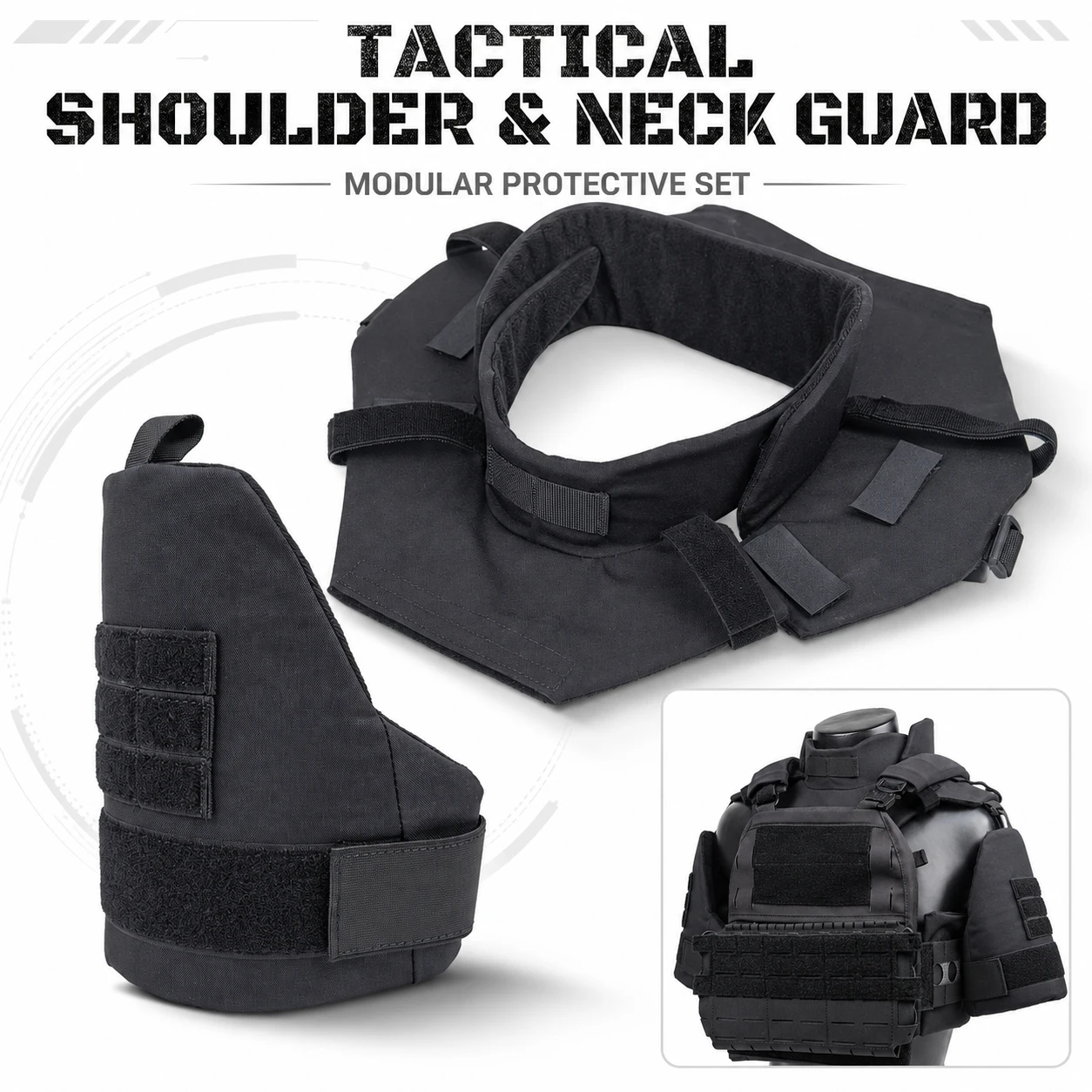 Tactical Shoulder and Neck Protector Armor Plate Carrier Vest Accessory for Airsoft Hunting Protective Gear
Tactical Shoulder and Neck Protector Armor Plate Carrier Vest Accessory for Airsoft Hunting Protective Gear