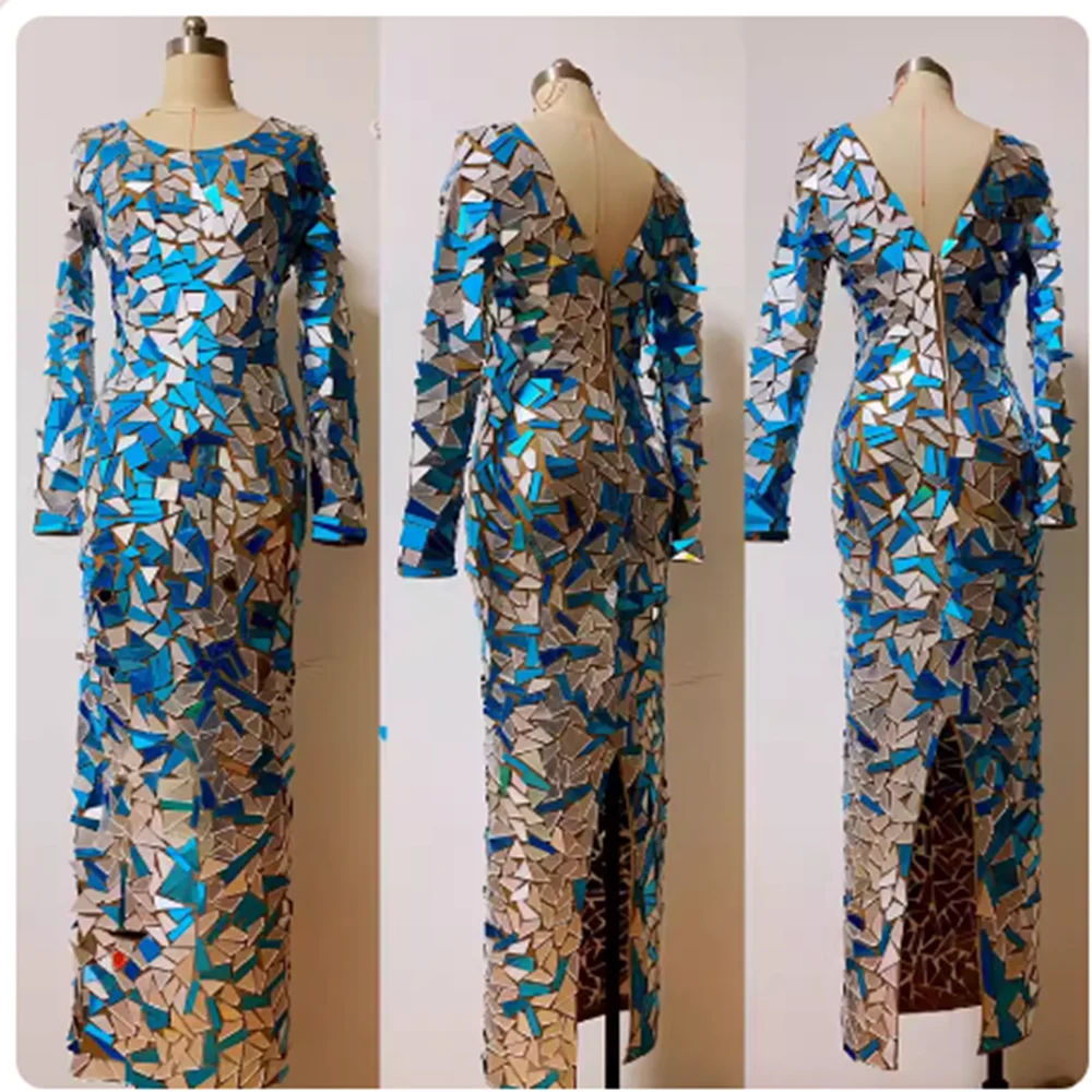 2024 New Performance Dress New Handmade Mirror Dress Long Skirt Full body Sequin Photo Celebrity Evening Dress
2024 New Performance Dress New Handmade Mirror Dress Long Skirt Full body Sequin Photo Celebrity Evening Dress