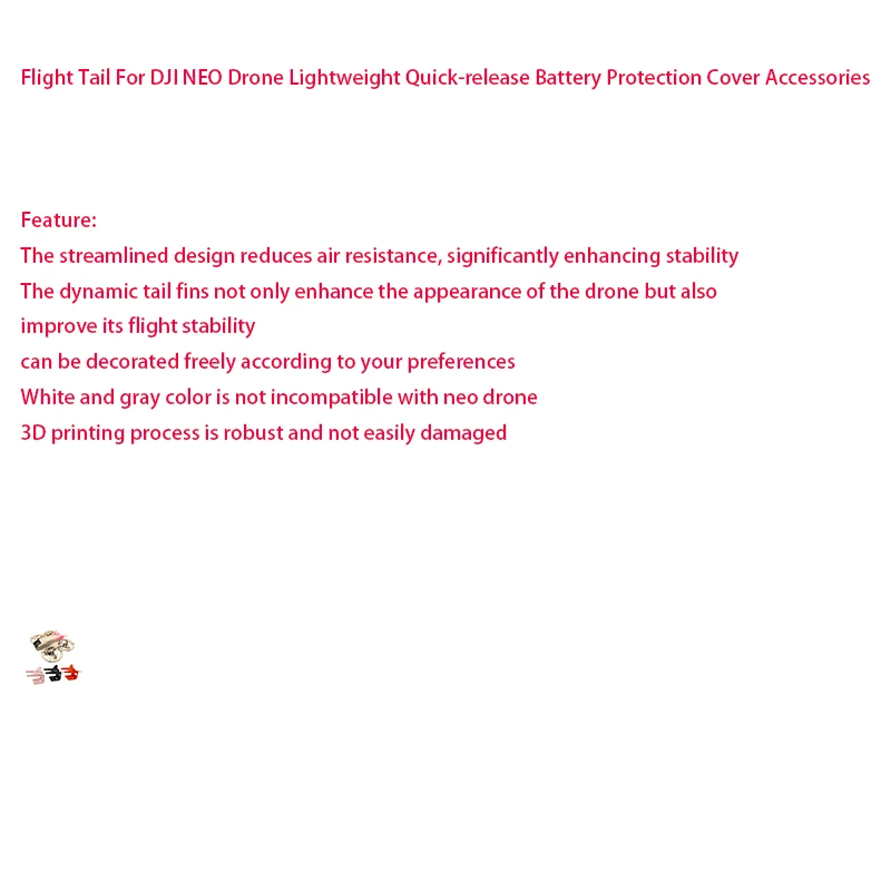 Flight Tail For DJI NEO Drone Lightweight Quick-release Battery Protection Cover Accessories
Flight Tail For DJI NEO Drone Lightweight Quick-release Battery Protection Cover Accessories