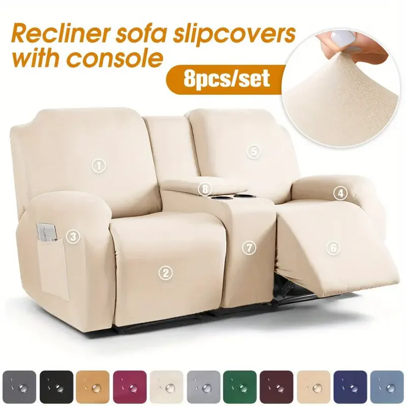 Water Repellent Recliner Sofa Covers Console Cover Spandex Fabric 2Seater Armchair Slipcover Elastic Couch Cover with Cup Holder
Water Repellent Recliner Sofa Covers Console Cover Spandex Fabric 2Seater Armchair Slipcover Elastic Couch Cover with Cup Holder