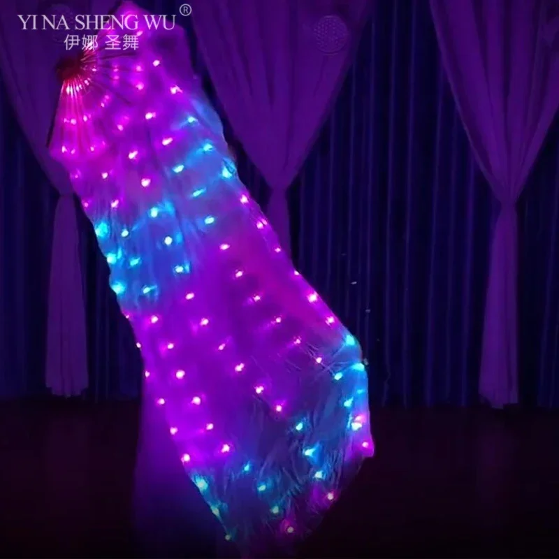 Color Changing LED Fan Luminescent Fantasy Fan Silk Long Fan Belly Dance Performance Props Bar KTV Stage Performance Props 1pc
Color Changing LED Fan Luminescent Fantasy Fan Silk Long Fan Belly Dance Performance Props Bar KTV Stage Performance Props 1pc