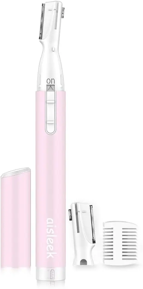 Eyebrow & Facial Hair Trimmer, Precision Detailer with Rinseable Blade, Battery Operated, Double-Sided Razor for Fine Hair, Chin
Eyebrow & Facial Hair Trimmer, Precision Detailer with Rinseable Blade, Battery Operated, Double-Sided Razor for Fine Hair, Chin