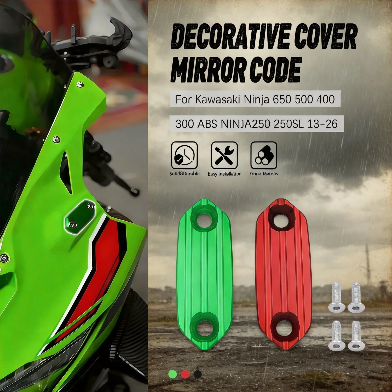 For Kawasaki Ninja 650 500 400 300 250 ABS KRT EX300 EX400 EX650 Motorcycle Mirror Block Off Plates Mirrors Base Hole Cover
For Kawasaki Ninja 650 500 400 300 250 ABS KRT EX300 EX400 EX650 Motorcycle Mirror Block Off Plates Mirrors Base Hole Cover