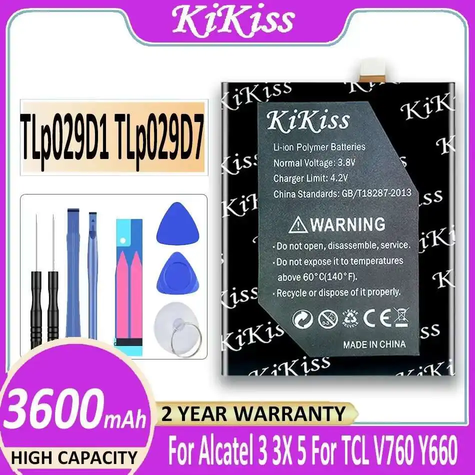 TLp029D1 TLp029D7 3600 мАч легкий аккумулятор для мобильного телефона, экологически чистый для Alcatel 3 3X 5 для Tcl V760 Y660
TLp029D1 TLp029D7 3600 мАч легкий аккумулятор для мобильного телефона, экологически чистый для Alcatel 3 3X 5 для Tcl V760 Y660