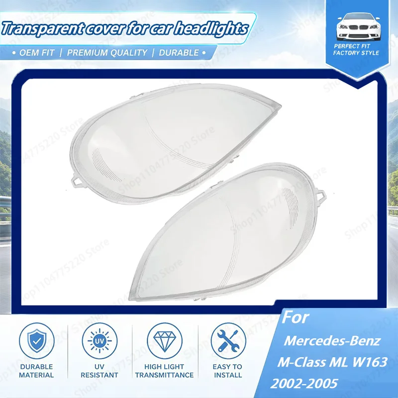 L/R Car Headlight Cover For Mercedes-Benz M-Class ML W163 2002-2005 Plastic Transparent Headlamp Lens Lampshade Shell Replace
L/R Car Headlight Cover For Mercedes-Benz M-Class ML W163 2002-2005 Plastic Transparent Headlamp Lens Lampshade Shell Replace
