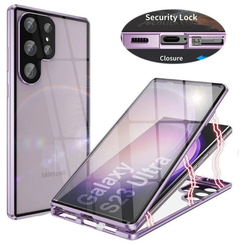 Anti Peeping Privacy Double Sided Tempered Glass Case for Samsung Galaxy S25 FE S22 S23 S24 Plus S26 Ultra Metal Magnetic Cover
Anti Peeping Privacy Double Sided Tempered Glass Case for Samsung Galaxy S25 FE S22 S23 S24 Plus S26 Ultra Metal Magnetic Cover