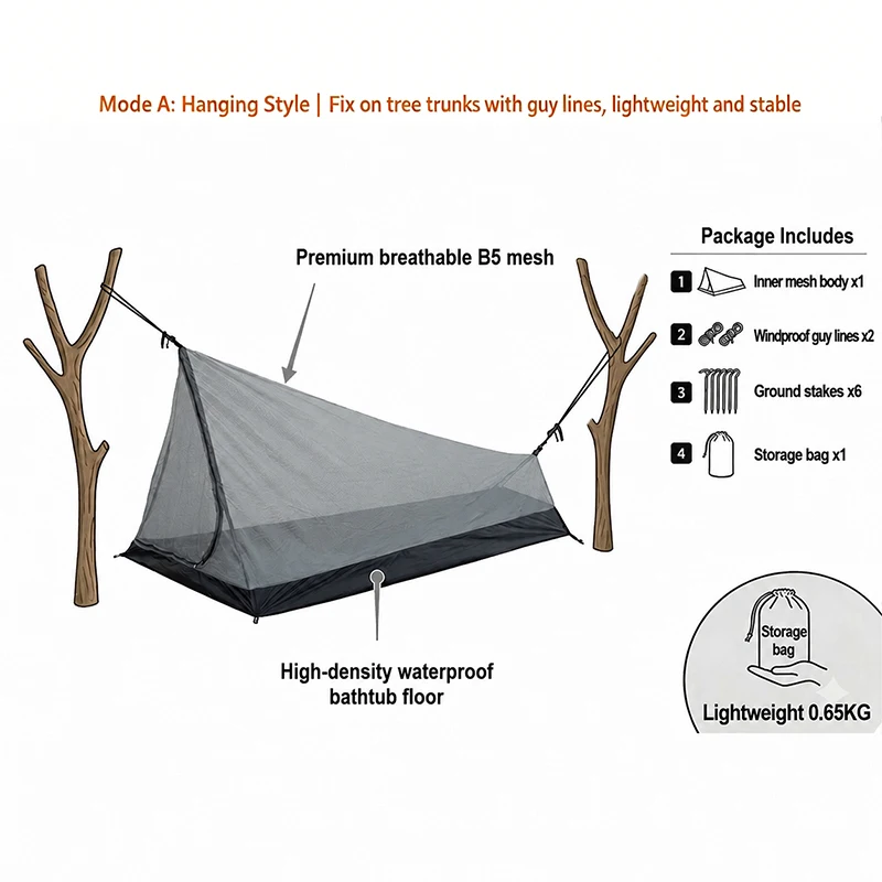 Ultralight Mesh Tent 1 Person Waterproof Camping Tent Summer Breathable Mosquito Net Inner Tent for Hiking Backpacking Outdoor
Ultralight Mesh Tent 1 Person Waterproof Camping Tent Summer Breathable Mosquito Net Inner Tent for Hiking Backpacking Outdoor