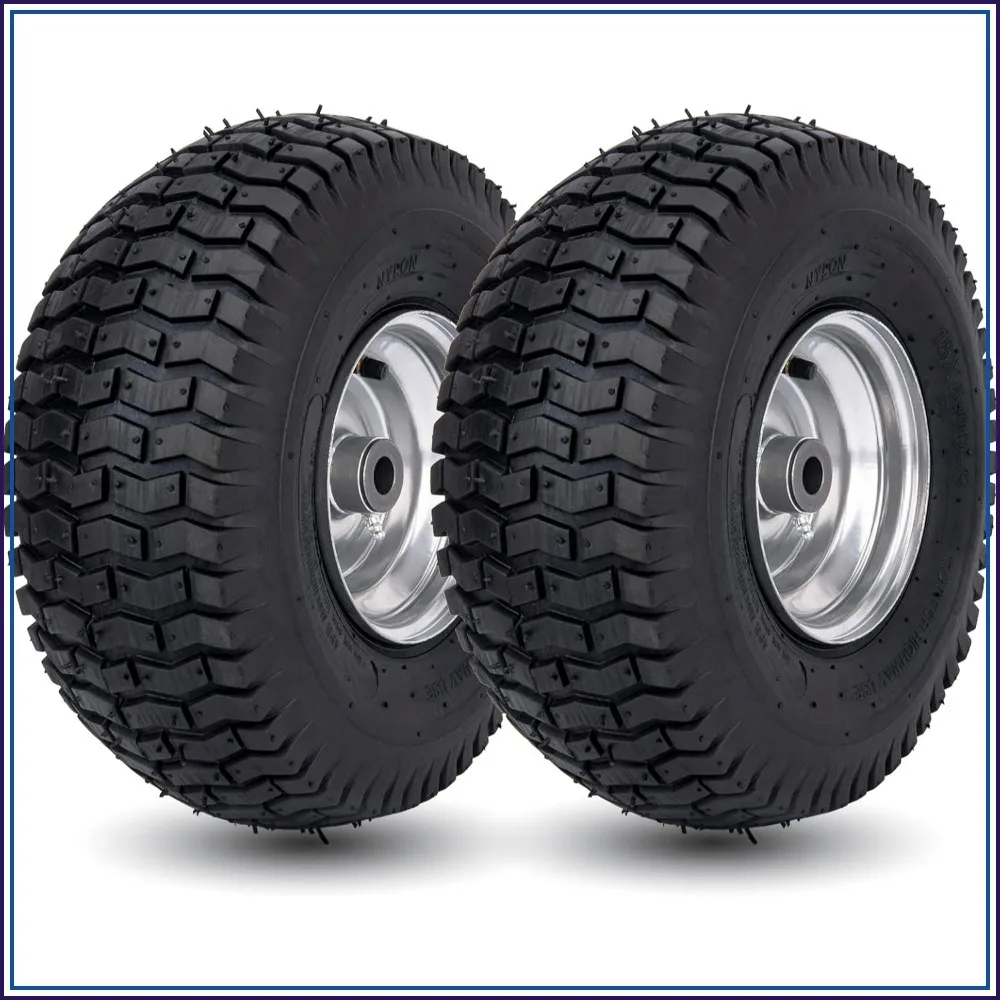 15x6.00-6 Lawn Mower Tire & Wheel Set, 2 Pack, Front Tire for Riding Mowers, 4 Ply, 570 lbs Capacity
15x6.00-6 Lawn Mower Tire & Wheel Set, 2 Pack, Front Tire for Riding Mowers, 4 Ply, 570 lbs Capacity