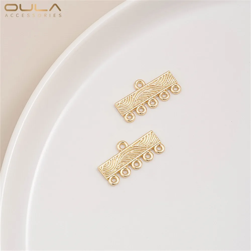 1PCS 14K Gold Diy Jewelry Accessories Hairpins Earrings Multi-hole Tassel Pendants Ancient-style Pendants Handcrafted Materials
1PCS 14K Gold Diy Jewelry Accessories Hairpins Earrings Multi-hole Tassel Pendants Ancient-style Pendants Handcrafted Materials