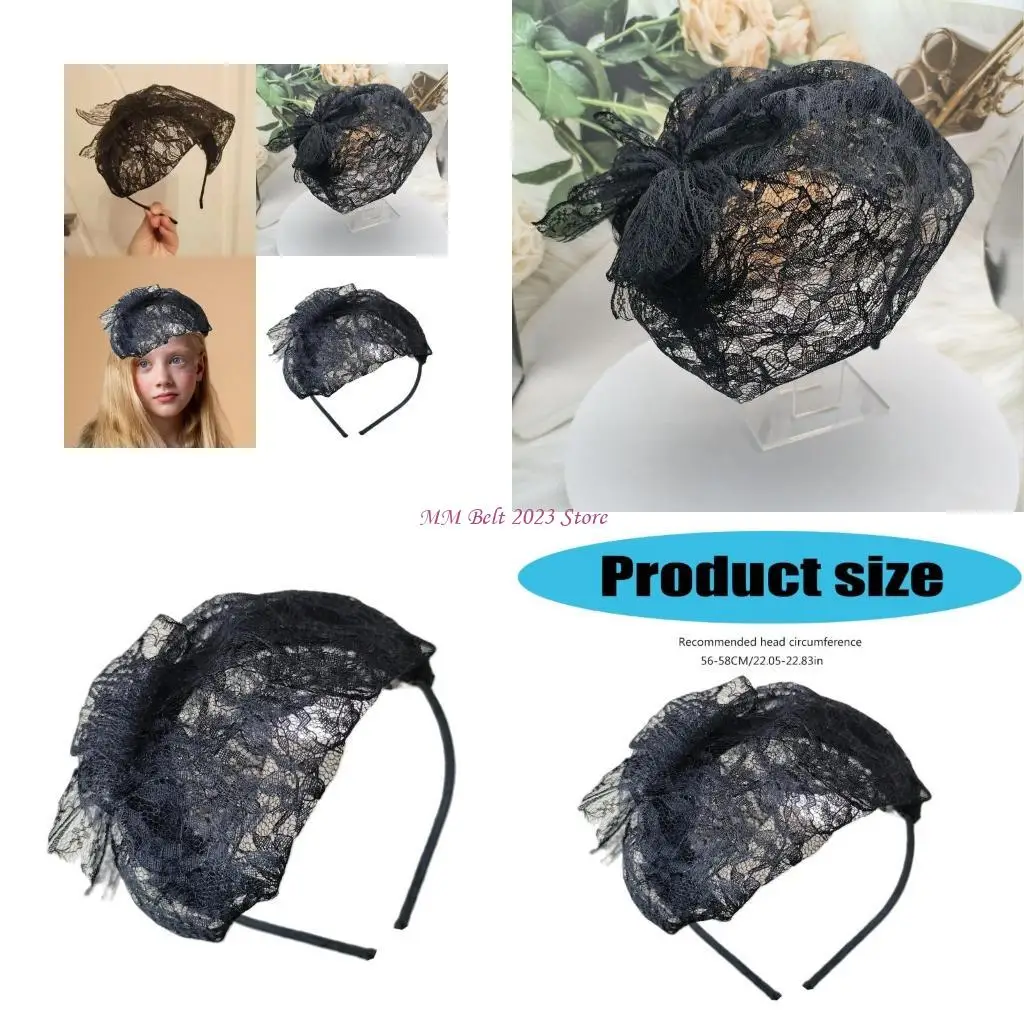 49ME Lace Bowknot Headband Sweet Ballet Hairband for Masquerades and Cocktails Party
49ME Lace Bowknot Headband Sweet Ballet Hairband for Masquerades and Cocktails Party