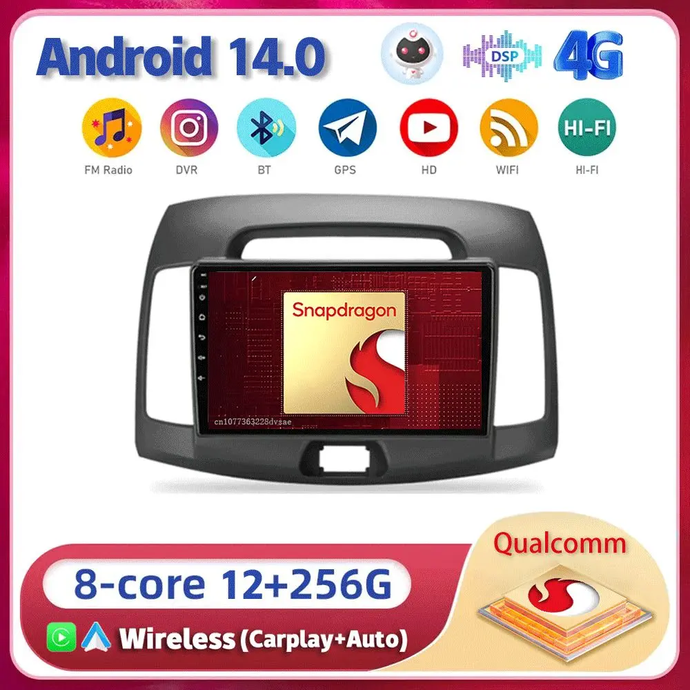 Android 14 Carplay Auto WIFI+4G For Hyundai Elantra 4 HD 2006-2012 Car Radio GPS Stereo Multimedia Video Player 2din Head Unit
Android 14 Carplay Auto WIFI+4G For Hyundai Elantra 4 HD 2006-2012 Car Radio GPS Stereo Multimedia Video Player 2din Head Unit